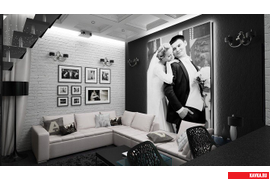 Гипсовая плитка в интерьере