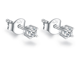 Серьги гвоздики с Цирконами