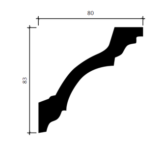 Карниз 1.50.113 - 83*80*2000мм