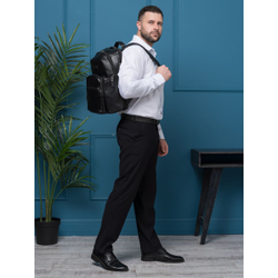 Кожаный рюкзак Bertario black (арт. 3102-01)