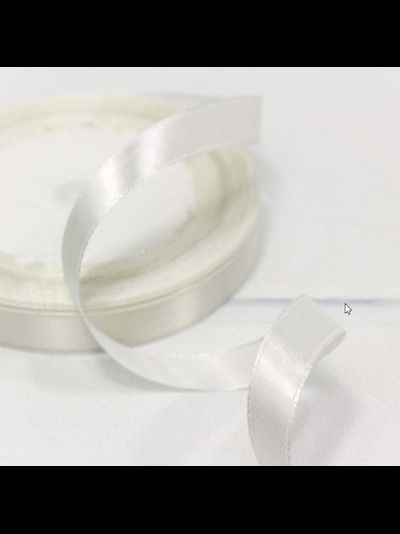 Лента атласная 12мм (42, тепл. белая), 22,9м