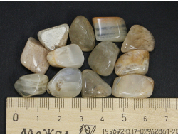 Лунный камень, галтовка в ассортименте, Индия (15-20 мм, 2-3 г) №21481