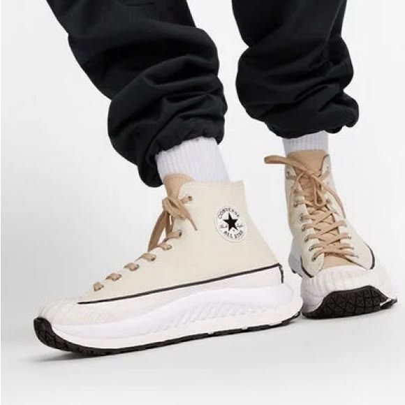 Converse AT-CX бежевые высокие на платформе