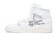 Nike Air Jordan Retro 1 High Off-White White (Белые) сбоку