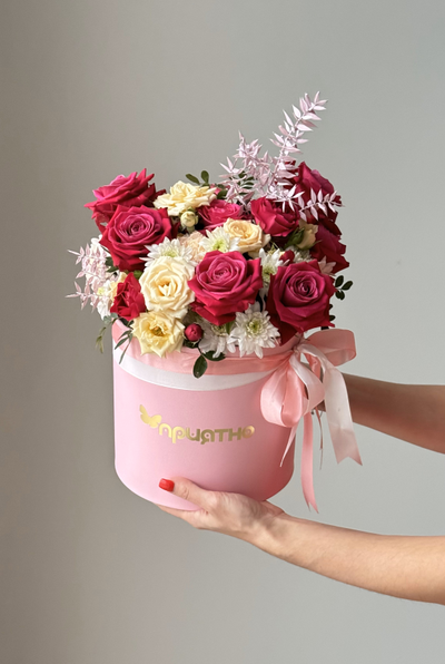 Цветочная композиция 67 на день влюбленных