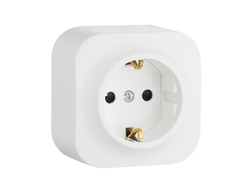 Legrand 782211 Quteo, Розетка 2К+З, 16А, IP20, белый