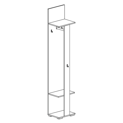 Прихожая Серия 2 - №88 Шкаф открытый