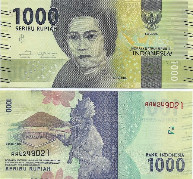 1000 2017 года. Банкнота Индонезии 1000 рупий 2006.