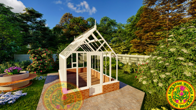 Английская теплица из алюминия и стекла ЧЕСТЕРФИЛД ИДЕАЛ 3х5