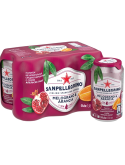 Газированный напиток «S.Pellegrino» Гранат-апельсин 330мл (24)