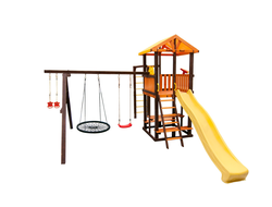 Детский уличный игровой комплекс Perfetto sport Bari 6 с качелями Паутина в Воронеже,