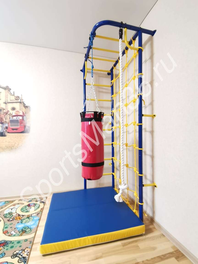 Мешок боксерский Стандарт плюс 15  кг на ДСК-7.С "РУКОХОД-УГЛОВОЙ" (ВЯЗ. СЕТКА)