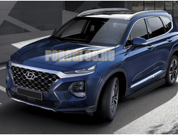 Пороги на Hyundai Santa Fe (2018-2021) Black-Premium