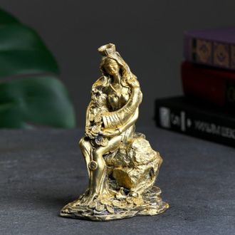 Фигура &quot;Богиня Фортуна с рогом изобилия&quot; золотой, 13х8х8см
