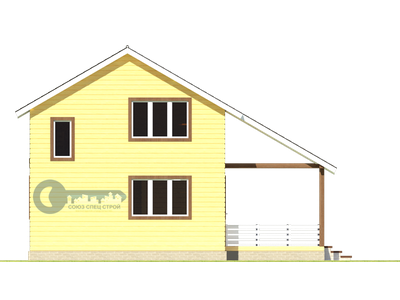 ДЖ-13 ГАБАРИТНЫЕ РАЗМЕРЫ: (9Х10,4М) 1,5 ЭТАЖА, ОБЩАЯ ПЛОЩАДЬ: 147.3М²