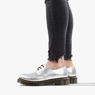 Полуботинки Dr. Martens Vegan 1461 Metallic Silver серебристые