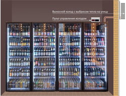 Холодильная камера универсальная на 4 стеклянных двери Коловрат 4