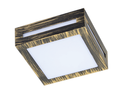 Светильник накладной Ecola 3082W влагозащ.матов.квадр.металл.черн.бронза IP65 1*GX53 136х136х55 FN53SSECH