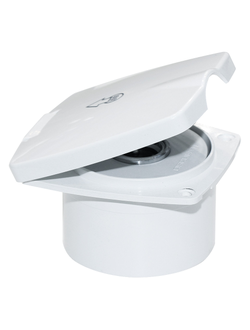 Короб с быстроразъемным штуцером, квадратный, белый