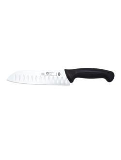 8321T38 Нож кухонный поварской "Santoku", L=18см., лезвие- нерж.сталь,ручка- пластик,цвет черный, At