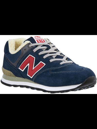 New Balance 574 Blue Red с мехом