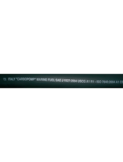 Специальный топливный шланг Hoses Technology Carbopomp/M10 TGLSL007006016040 Ø16ммx40м внутренний Ø6мм >14бар для дизельного топлива, биодизельного топлива и неэтилированного топлива из чёрной резины армированной синтетической нитью