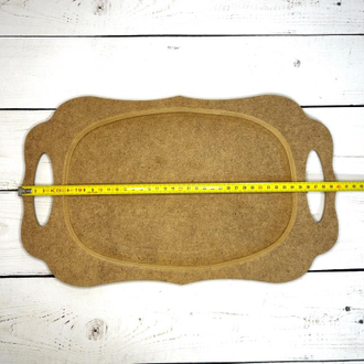 Поднос 390*240 мм Фигурный №7 заготовка для декупажа и росписи