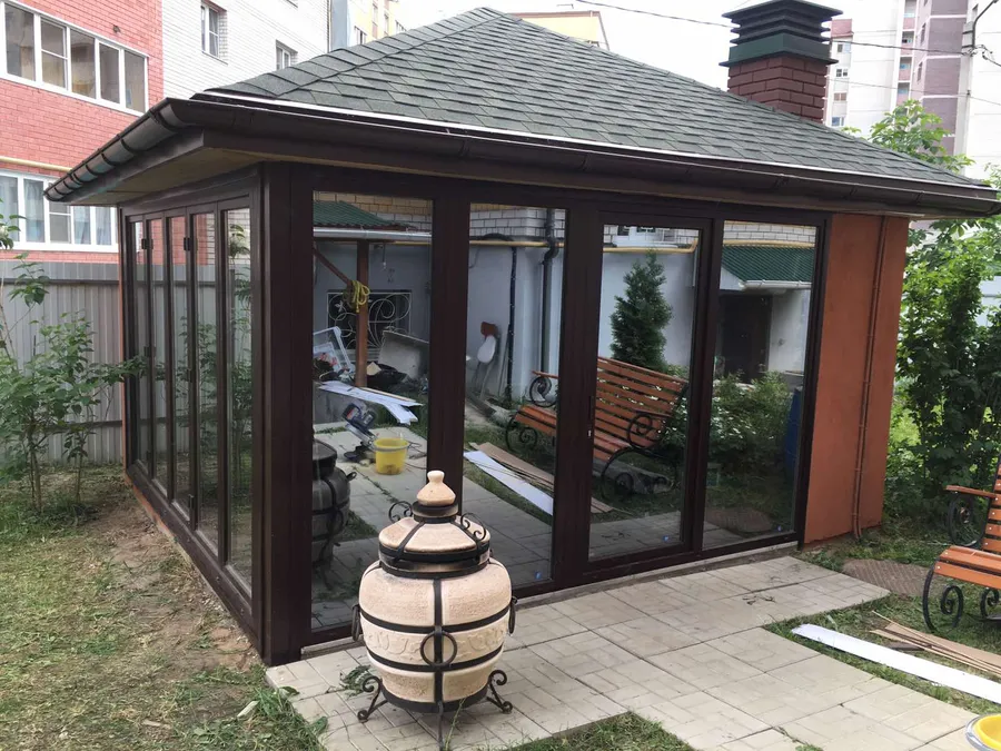 остекление беседки во Владимире, ул.Офицерская, д.113