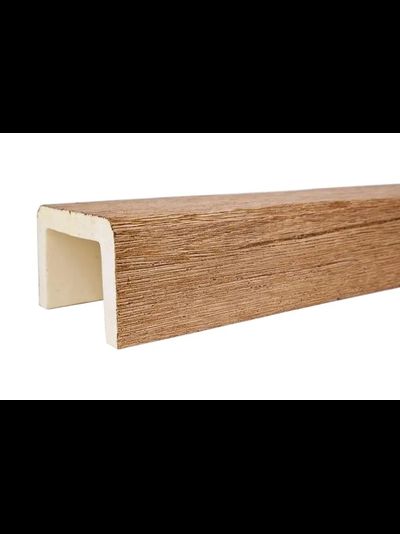 Декоративная балка из полиуретана. Полиуретановая фальшбалка Country Decor строганая светлый дуб