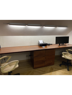 рабочий стол из массива, стол в офис из дерева, стол в кабинет, письменный стол из слэба, слэб дуб