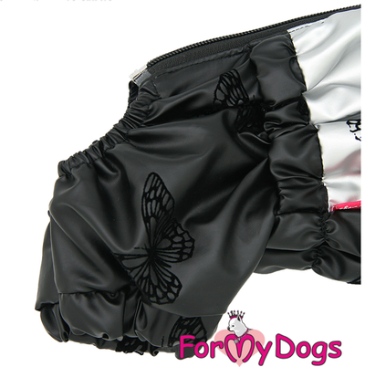 Дождевик бабочки черный/серебро