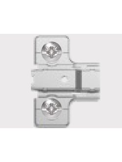 Планка для петли CUBO, высота 0мм, крестовая с ВИНТАМИ (никель)