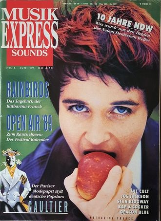 Musikexpress Sounds Magazine 1989 Katharina Franck Иностранные музыкальные журналы, Intpressshop