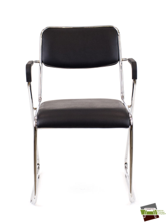 Стул Everprof Fix Plus Chrome Экокожа Черный