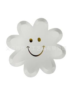 Тарелки цветы ромашки, 10шт, белый