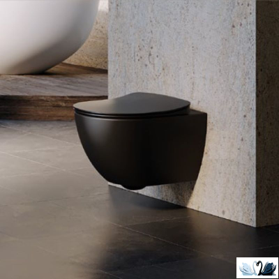 Унитаз Creavit Free FE320-11SM00E-0000 с сиденьем микролифт подвесной,  Black Mat, черного цвета