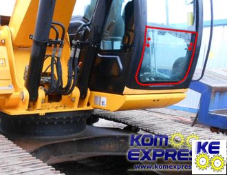 333/E2609, 333/J3878, 334/P0606 Стекло лобовое нижнее JCB JS220 (с 2012г)