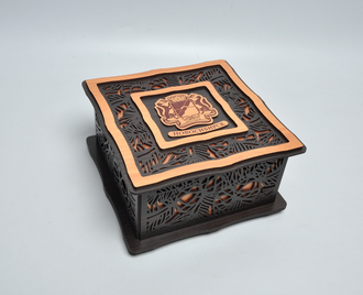 Набор "Кедровая шишка": орех кедровый, чай, стакан (ОБРАЗЕЦ) - арт.1172.1