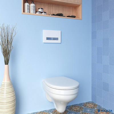 Кнопка AQUAZIA для инсталляции ATOM Line (Белая/Хром глянец)