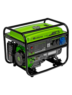 Генератор бензиновый БС-8000, 6,6 кВт, 230В, четырехтактный, 25 л, ручной стартер Сибртех