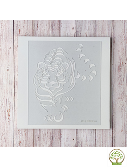 Трафарет Тигр 20х16 см без декора