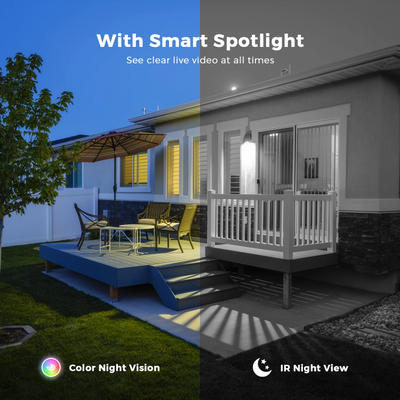 DE-WiFicam-02-4grey уличная моторизированная WiFi (2,4 и 5 Ггц)/LAN охранная видеокамера с 2 объективами, интерком, ночная подсветка ИК + свет, с DVR. 4+4 Mp. (O-Kam Pro)