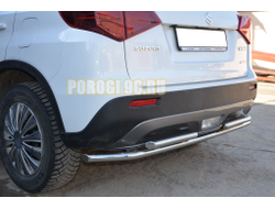 Защита заднего бампера двойная d42/42 для Suzuki Vitara (2019-...)