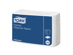 10933 Tork Universal диспенсерные салфетки Fastfold 25X30 см N2 белые