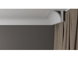 Потолочный плинтус DECOR-DIZAYN DD46, из дюрополимера, под покраску, ударопрочный