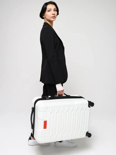 Чемодан для путешествий M Optimum Travel, белый