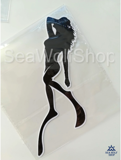 Наклейка сувенир оракал Фридайвер девушка №23