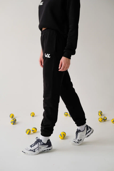 ШТАНЫ спортивные Volleylife (130-150 СМ) черный/графит