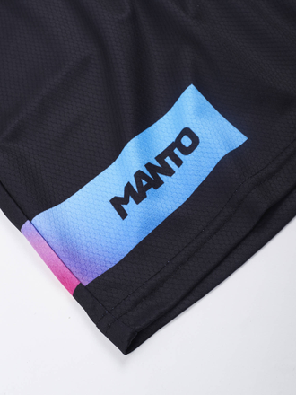 Шорты тренировочные сетчатые MANTO Mesh shorts Miami Черніе фото логотип