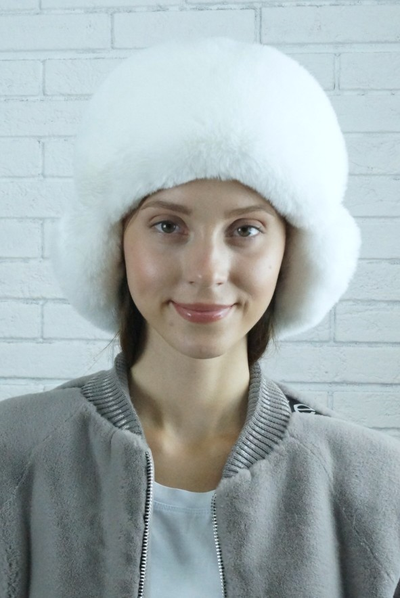 Ушанка "Север" цвет серо-голубой + белый